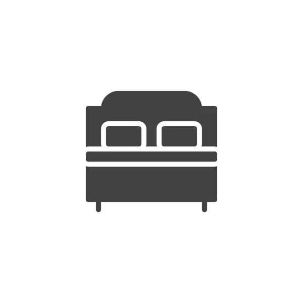 Διπλό Κρεβάτι Εικονίδιο Του Φορέα Γεμάτη Επίπεδη Σημάδι Για Κινητό — Διανυσματικό Αρχείο