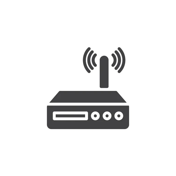 Router Icon Vektor Gefüllte Flache Zeichen Solides Piktogramm Auf Weiß — Stockvektor