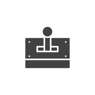 Mekanik kolu vektör simgesi. Mobil kavramı ve web tasarım için düz işareti dolu. Vites kolu basit katı simgesi. Sembol, logo illüstrasyon. Piksel mükemmel vektör grafikleri