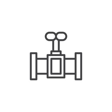 Vana anahat simgesi. Mobil kavramı ve web tasarım için doğrusal stili işaret. Boru bağlayıcı basit çizgi vektör simgesi. Sembol, logo illüstrasyon. Piksel mükemmel vektör grafikleri