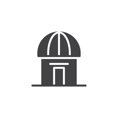 Dükkanı bina simge vektör, dolu düz işareti, üzerinde beyaz izole katı piktogram. Mağaza sembolü, logo illüstrasyon.