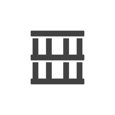 Simge vektör, bina düz işareti, üzerinde beyaz izole katı piktogram dolu. Sembol, logo illüstrasyon.