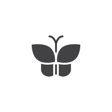 Kelebek vektör simgesi. Mobil kavramı ve web tasarım için düz işareti dolu. Böcek basit katı simgesi. Sembol, logo illüstrasyon. Piksel mükemmel vektör grafikleri