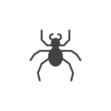 Böcek böcek simge vektör, dolu düz işareti, üzerinde beyaz izole katı piktogram. Böceği sembolü, logo illüstrasyon.