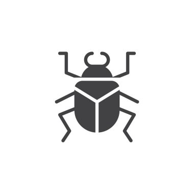 Böceği böcek simge vektör, dolu düz işareti, üzerinde beyaz izole katı piktogram. Dor sembolü, logo illüstrasyon.