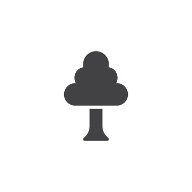 Ağaç vektör simgesi. Mobil kavramı ve web tasarım için düz işareti dolu. Akçaağaç ağaç basit katı simgesi. Sembol, logo illüstrasyon. Piksel mükemmel vektör grafikleri