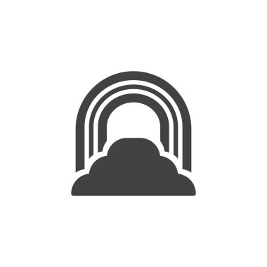 Gökkuşağı kurnaz vektör simgesi. Mobil kavramı ve web tasarım için düz işareti dolu. Cennet basit katı simgesi. Sembol, logo illüstrasyon. Piksel mükemmel vektör grafikleri