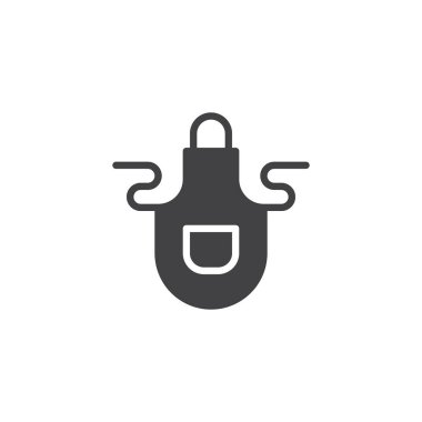 Önlük vektör simgesi. Mobil kavramı ve web tasarım için düz işareti dolu. Önlük basit katı simgesi. Sembol, logo illüstrasyon. Piksel mükemmel vektör grafikleri