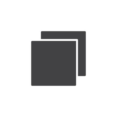 Simge vektör, dolu düz işareti, üzerinde beyaz izole katı piktogram kopyalayın. Belgeler simgesini, logo resim kopyalamak.