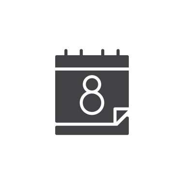 8 Mart tarihi vektör simgesi ile takvim