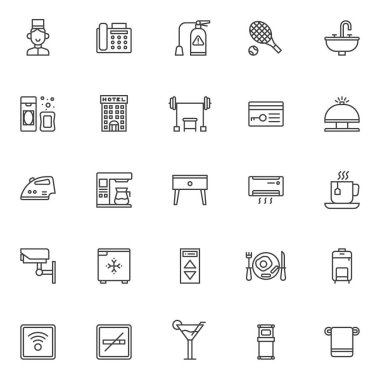 Otel anahat Icons set