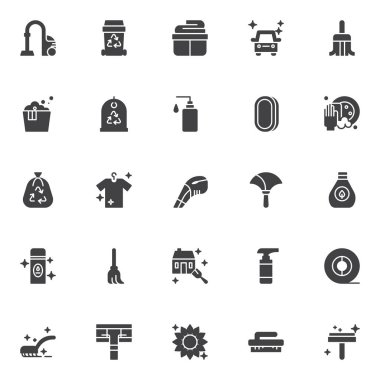 Temizlik vector Icons set