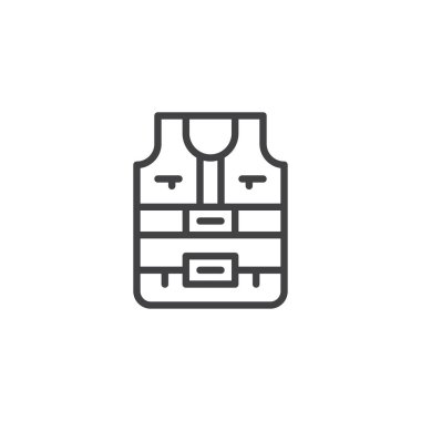 Emanet yelek anahat simgesini