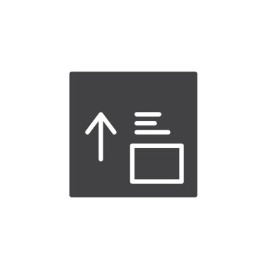 Paket kutu etiket simge vektör, dolu düz işareti, üzerinde beyaz izole katı piktogram işleme kadar yüzü. Sembol, logo illüstrasyon.