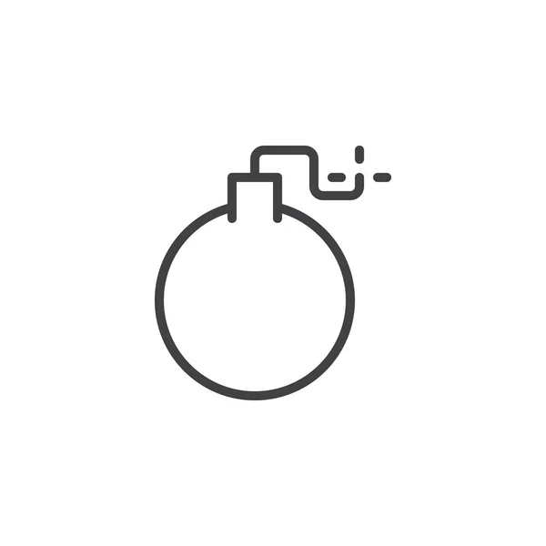 Значок Контура Бомбы Знак Стиля Мобильной Концепции Веб Дизайна Простая — стоковый вектор