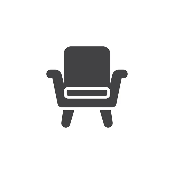 Sillón Icono Vector Signo Plano Lleno Para Concepto Móvil Diseño — Vector de stock