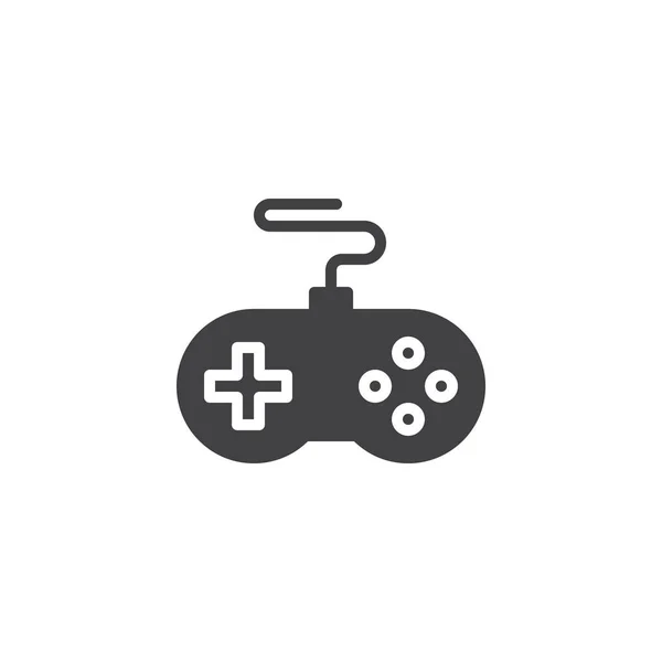 ゲーム コント ローラーのベクター アイコン モバイルの概念と Web デザインのフラット記号を記入しました ジョイスティック単純な固体のアイコン シンボル ロゴの図 — ストックベクタ
