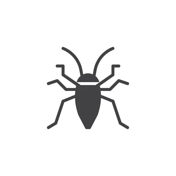 Vecteur Icônes Insectes Punaises Lit Panneau Plat Rempli Pictogramme Solide — Image vectorielle