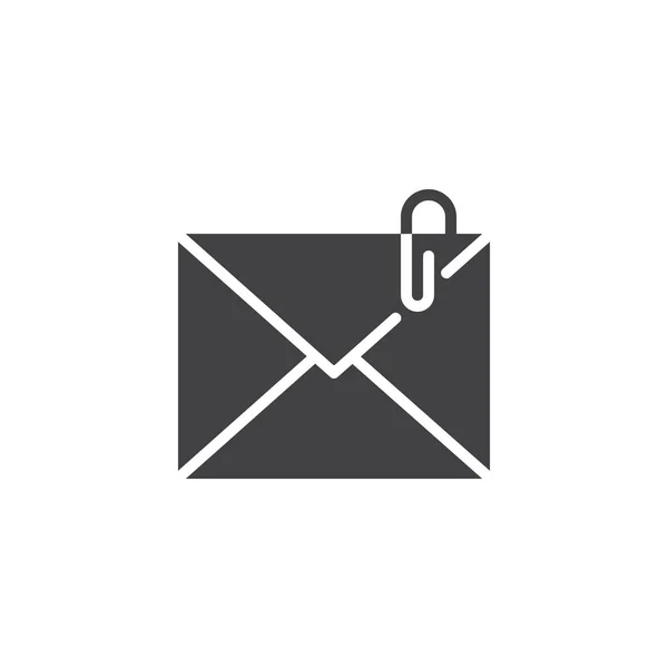 Icono Adjunto Correo Vector Signo Plano Lleno Pictograma Sólido Aislado — Vector de stock