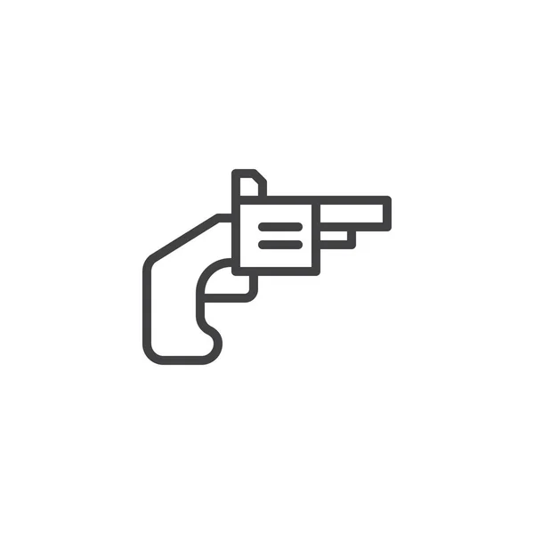 Gun Game Overzicht Pictogram Lineaire Stijl Teken Voor Mobiele Concept — Stockvector