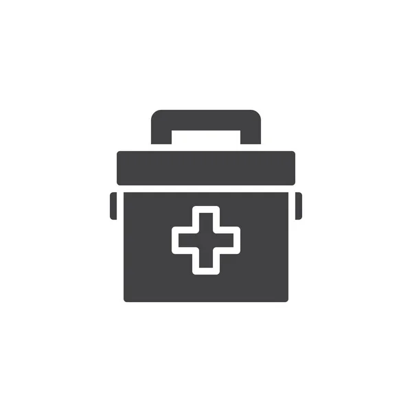 Lékařská Taška Vektorové Ikony Plný Plochý Znamení Solidní Piktogram Izolované — Stockový vektor