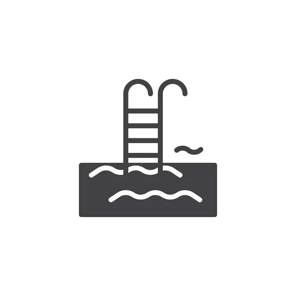 Bazén Vektorové Ikony Plné Ploché Znamení Pro Mobilní Koncepce Webdesign — Stockový vektor