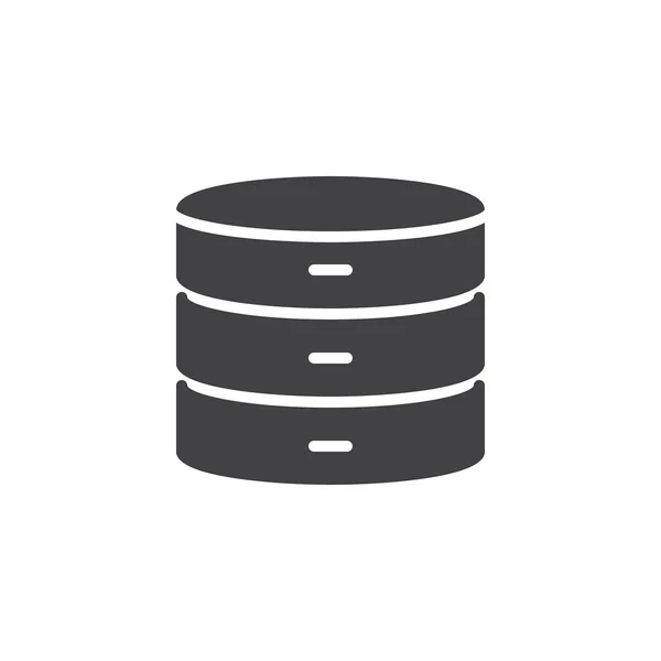Vector Pictogram Van Server Van Database Gevuld Platte Teken Voor — Stockvector