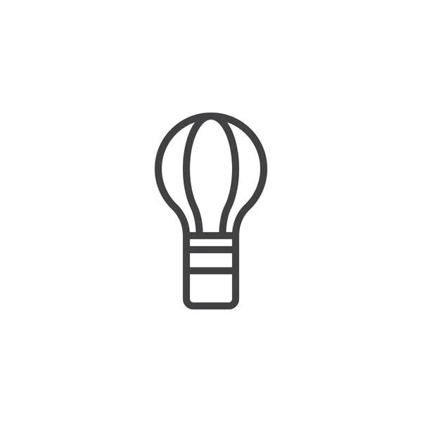 熱い空気バルーン概要アイコン 携帯電話の概念と Web デザインの直線的なスタイルの標識です 気球飛行シンプル ライン ベクトル アイコン シンボル ロゴの図 — ストックベクタ