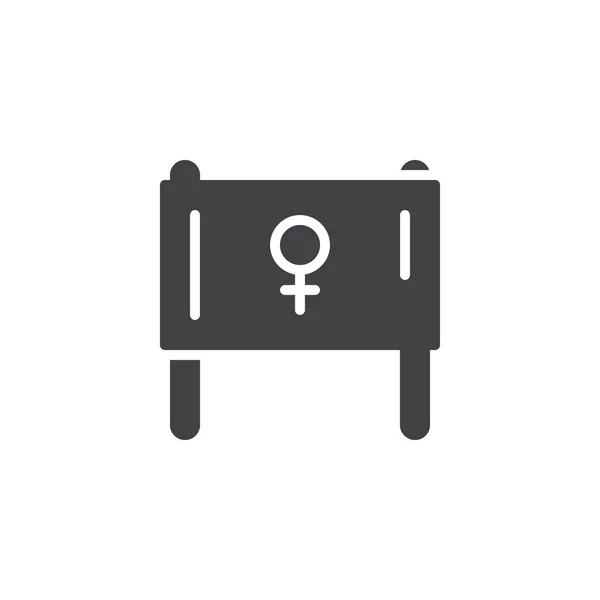 Banner Mit Weiblichem Geschlechtsvektorsymbol Gefüllte Flache Schilder Für Mobiles Konzept — Stockvektor