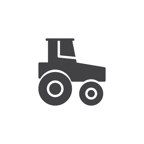 Tractor Vector Icono Lleno Signo Plano Pictograma Sólido Aislado Blanco — Vector de stock