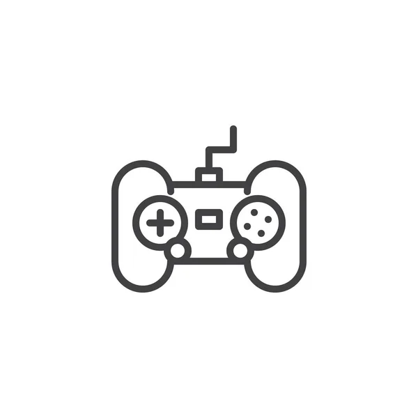 ゲームパッドのアウトラインのアイコン 携帯電話の概念と Web デザインの直線的なスタイルの標識です ジョイスティック ゲーム コント ローラー シンプル ラインのベクター — ストックベクタ