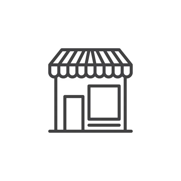 Liniensymbol Speichern Umrissvektorzeichen Lineares Piktogramm Auf Weiß Isoliert Shop Symbol — Stockvektor
