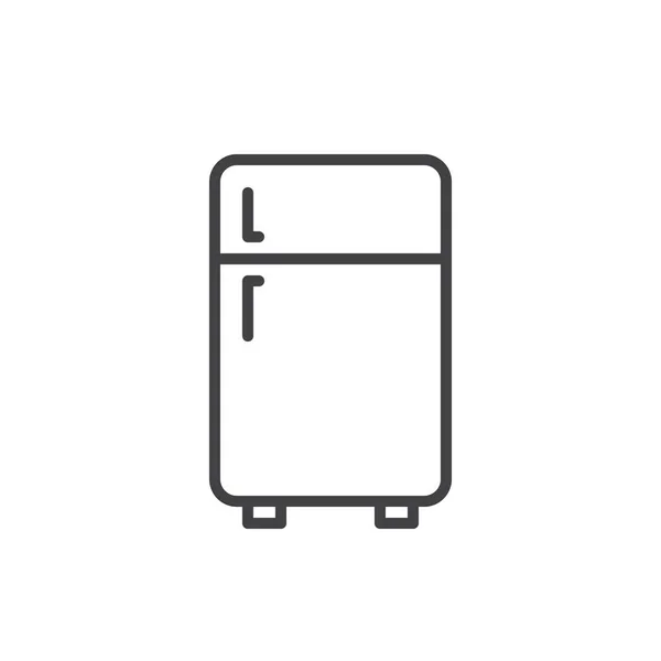 Icône Contour Réfrigérateur Deux Portes Signe Style Linéaire Pour Concept — Image vectorielle