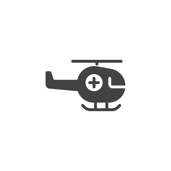Helikopter Pictogram Vector Gevulde Plat Bord Solide Pictogram Geïsoleerd Wit — Stockvector