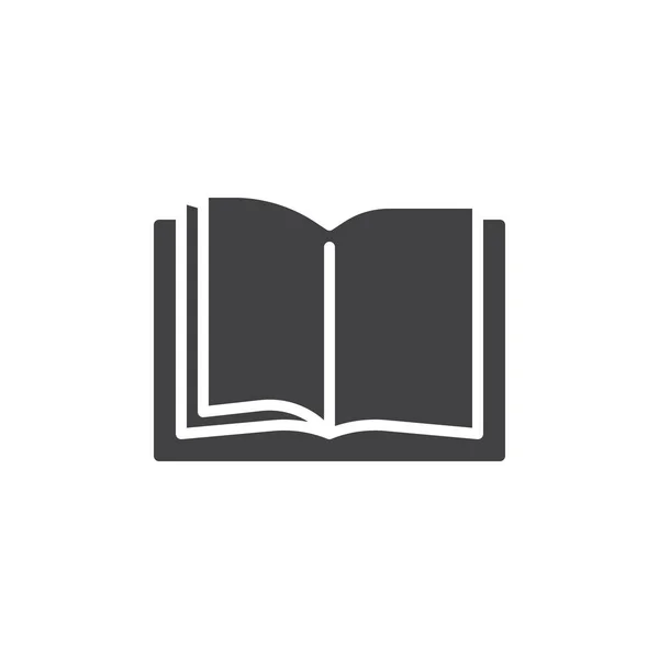 Icon Vektor Für Offene Buchseiten Gefülltes Flaches Schild Solides Piktogramm — Stockvektor