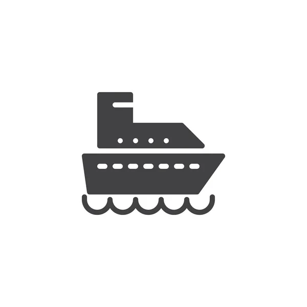 Cargo Ship Icon Vector Filled Flat Sign Solid Pictogram Isolated — Stock Vector