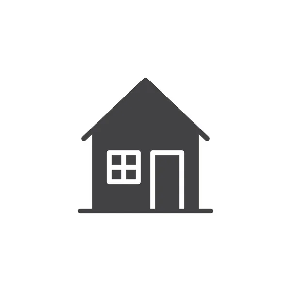 Вектор Значка Дома Плоский Знак Сплошная Пиктограмма Изолирована Белом Домашний — стоковый вектор