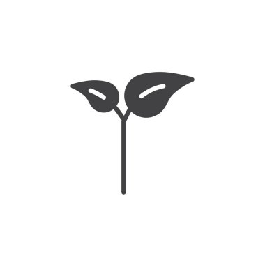 Vektör simgesi iki kişi kaldı. Mobil kavramı ve web tasarım için düz işareti dolu. Bitki, basit sağlam simgesi büyüyen. Sembol, logo illüstrasyon. Piksel mükemmel vektör grafikleri