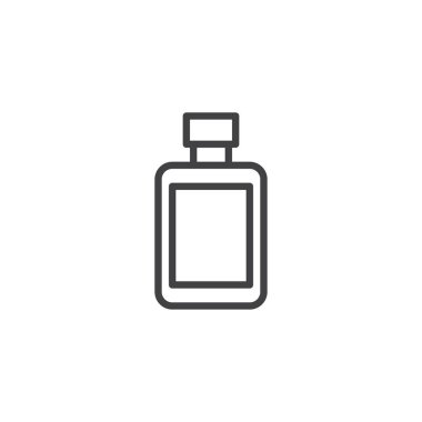 Tıraş losyonu şişesi anahat simgesini sonra. Mobil kavramı ve web tasarım için doğrusal stili işaret. Berber Dükkanı basit çizgi vektör simgesi. Sembol, logo illüstrasyon. Piksel mükemmel vektör grafikleri
