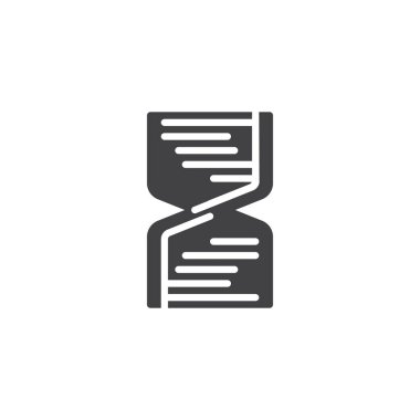 DNA zinciri vektör simgesi. Mobil kavramı ve web tasarım için düz işareti dolu. Genetik basit katı simgesi. Sembol, logo illüstrasyon. Piksel mükemmel vektör grafikleri