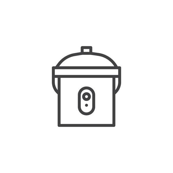 Icono Contorno Cocina Múltiple Signo Estilo Lineal Para Concepto Móvil — Vector de stock