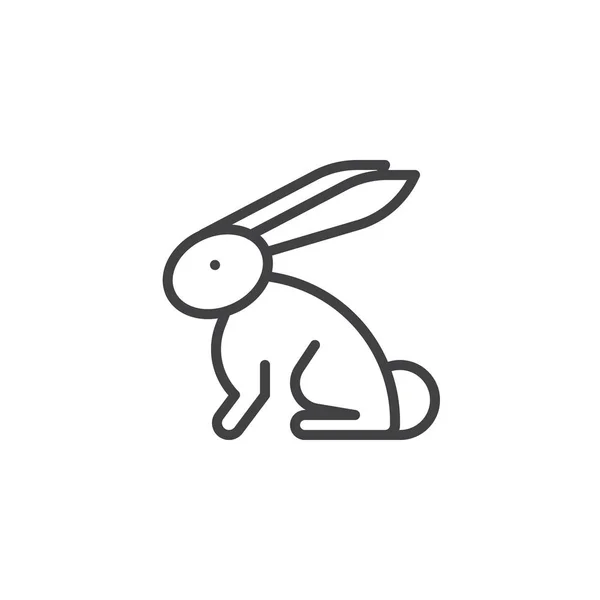 Kaninchen Umriss Symbol Lineares Stilschild Für Mobiles Konzept Und Webdesign — Stockvektor