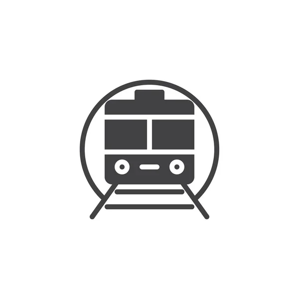 Tren Icono Del Vector Del Metro Signo Plano Lleno Para — Vector de stock