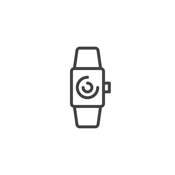 Smartwatch Διάρθρωσης Εικονίδιο Γραμμικό Στυλ Σημάδι Για Κινητό Έννοια Και — Διανυσματικό Αρχείο