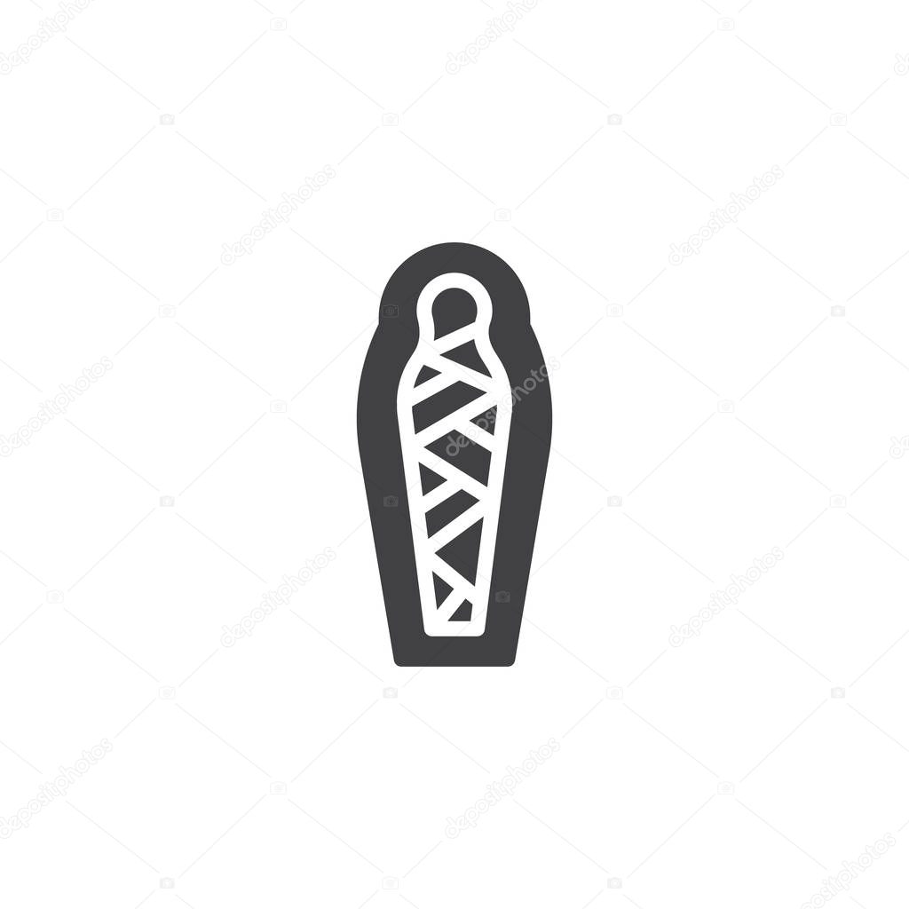 Momia Sarcófago Icono Del Vector Del Museo Signo Plano Lleno Vector de  stock por ©avicons 247769674, image size:1024x1024