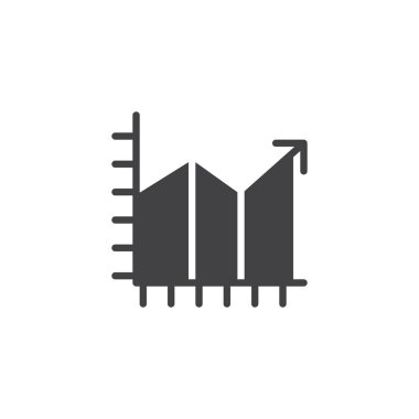 İş grafik vektör simgesi. Mobil kavramı ve web tasarım için düz işareti dolu. Kar basit katı simgesi. Sembol, logo illüstrasyon. Piksel mükemmel vektör grafikleri