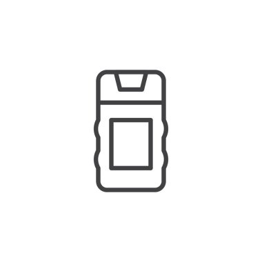 Deodorant anahat simgesi. Mobil kavramı ve web tasarım için doğrusal stili işaret. Antiperspirant basit çizgi vektör simgesi. Sembol, logo illüstrasyon. Piksel mükemmel vektör grafikleri