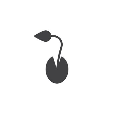 Tohum vektör simgesinden büyüyen Filiz. Mobil kavramı ve web tasarım için düz işareti dolu. basit katı simgesi. Sembol, logo illüstrasyon. Piksel mükemmel vektör grafikleri