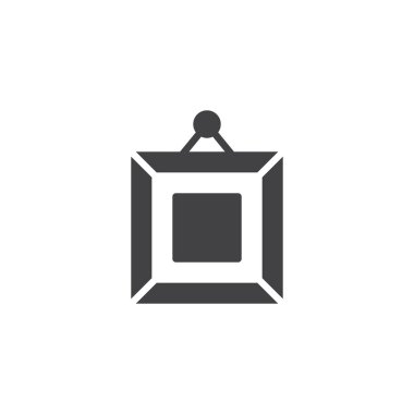Kare kare resim duvar vektör simgesi. Mobil kavramı ve web tasarım için düz işareti dolu. Sanat Galerisi resim basit katı simgesi. Sembol, logo illüstrasyon. Piksel mükemmel vektör grafikleri