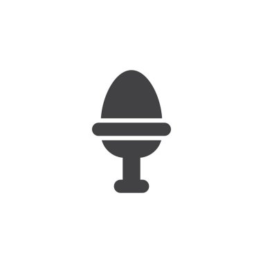 Haşlanmış yumurta vektör simgesi. Mobil kavramı ve web tasarım için düz işareti dolu. Stand basit katı simgesine yumurta. Sembol, logo illüstrasyon. Piksel mükemmel vektör grafikleri